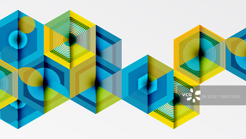 创意六边形几何形状设计图片素材