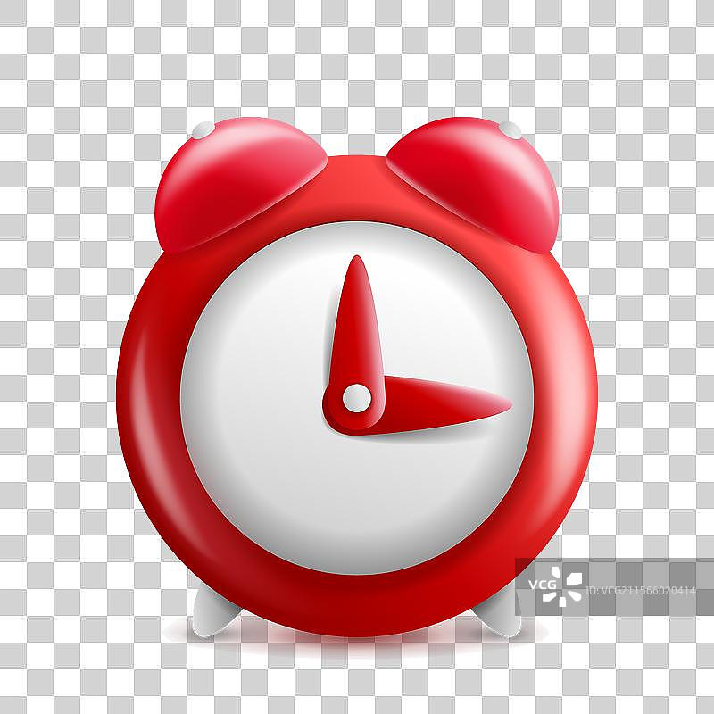红色3D装饰闹钟图片素材