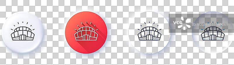 体育场线条图标竞技场标志运动图片素材