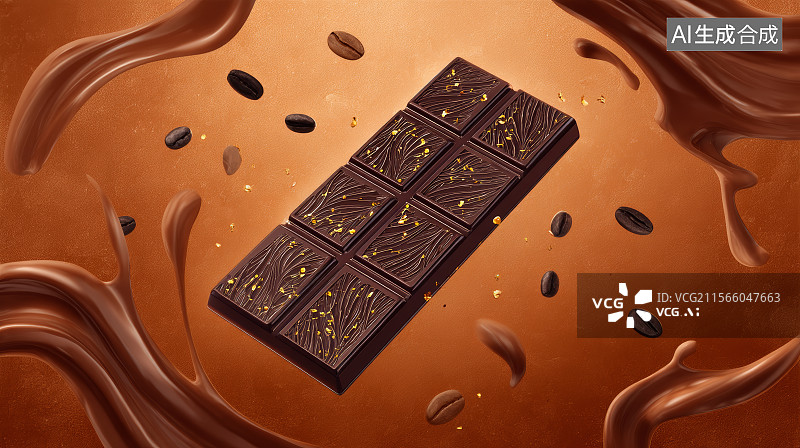 【AI数字艺术】巧克力，图片素材