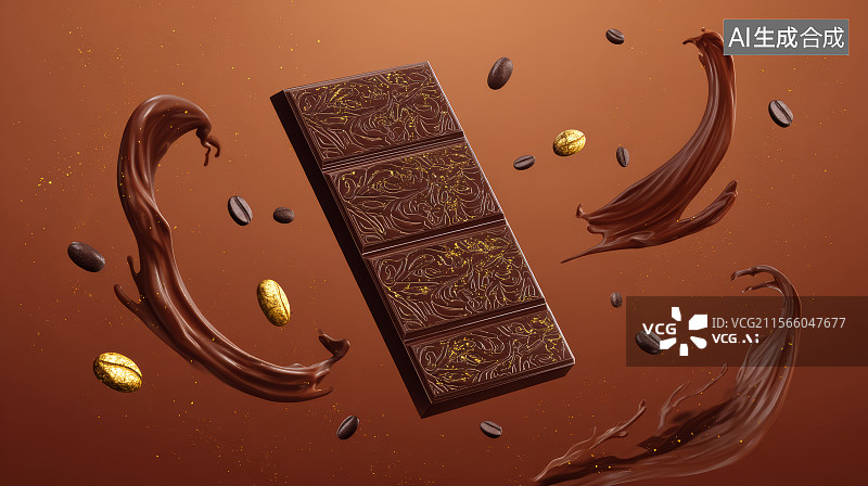【AI数字艺术】巧克力，图片素材