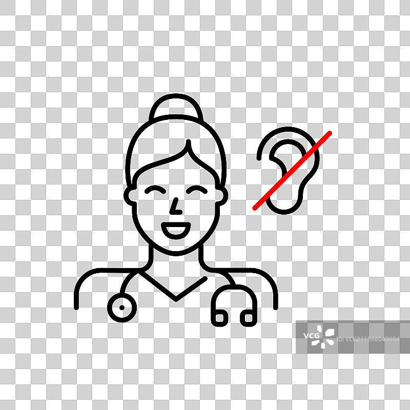 佩戴听诊器的女性医生，双臂交叉。图片素材