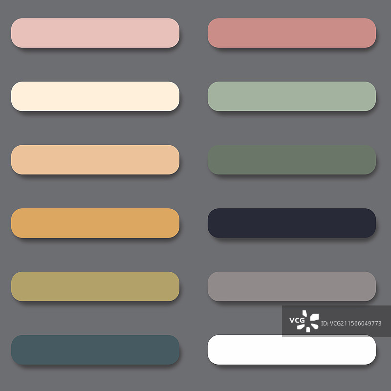 深色背景上的中性和自然色调调色板样本图片素材