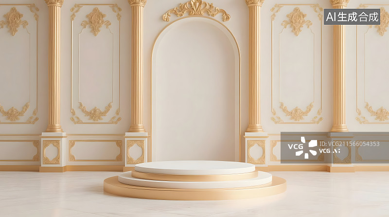 【AI数字艺术】欧式建筑电子商务展台图片素材