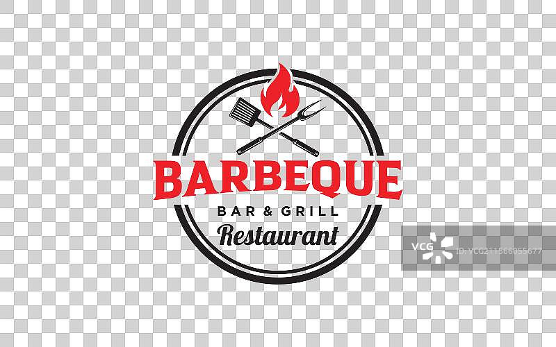 复古风格的烧烤架上的火焰图片素材