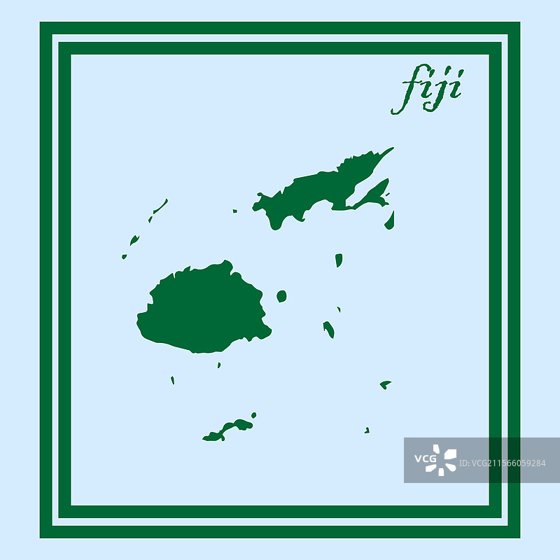 斐济国家地图图标图片素材