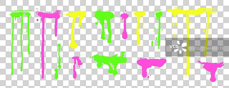 喷漆飞溅线条集，复古涂鸦图片素材