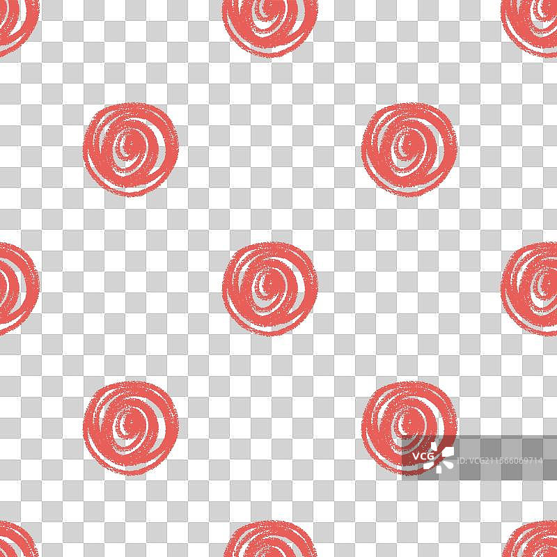 圆点无缝图案蜡笔画圆圈图片素材