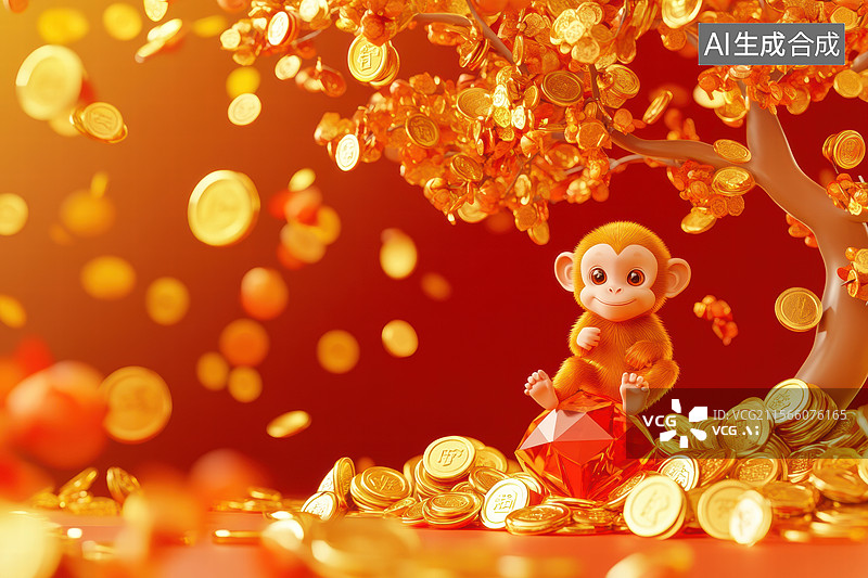 【AI数字艺术】秋日树下温馨小景图片素材