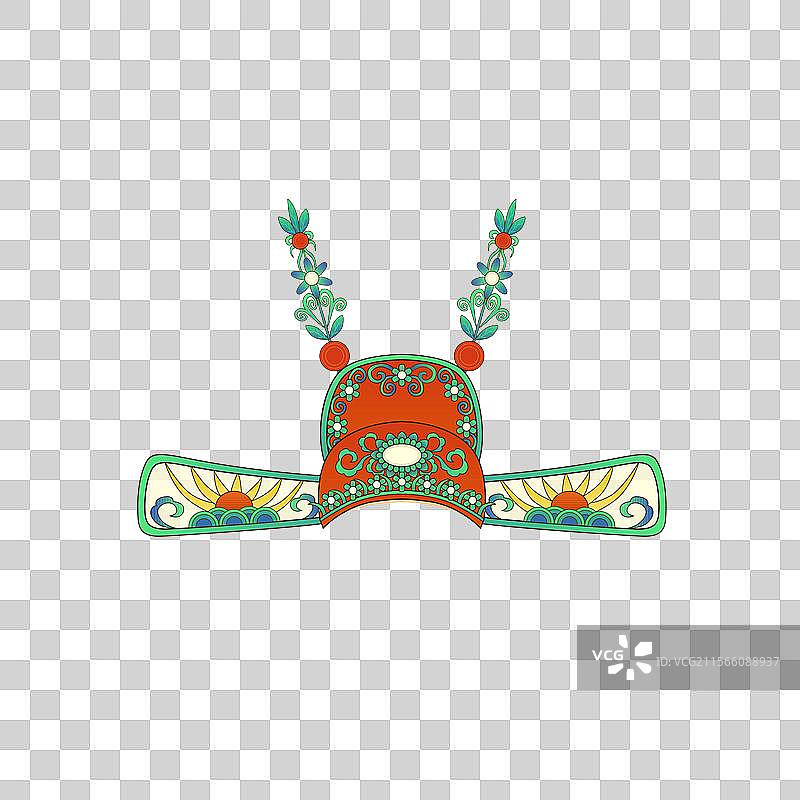 明朝状元帽国潮矢量插画图片素材