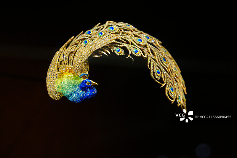 珠宝-孔雀羽饰（1925，法国）图片素材