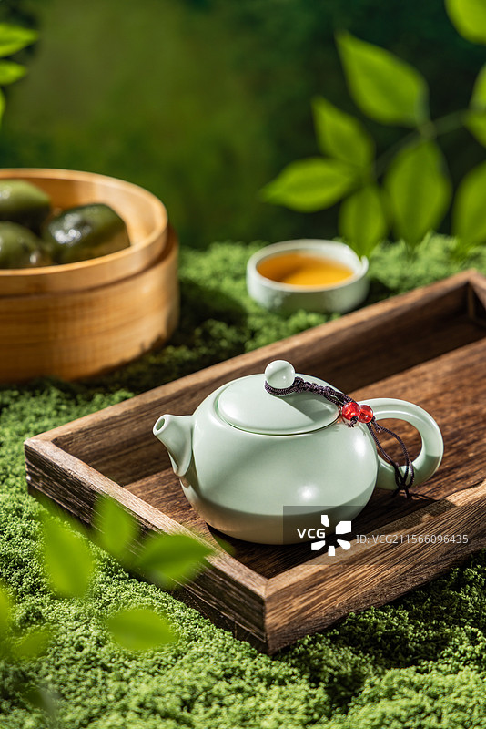 春日品茶图片素材