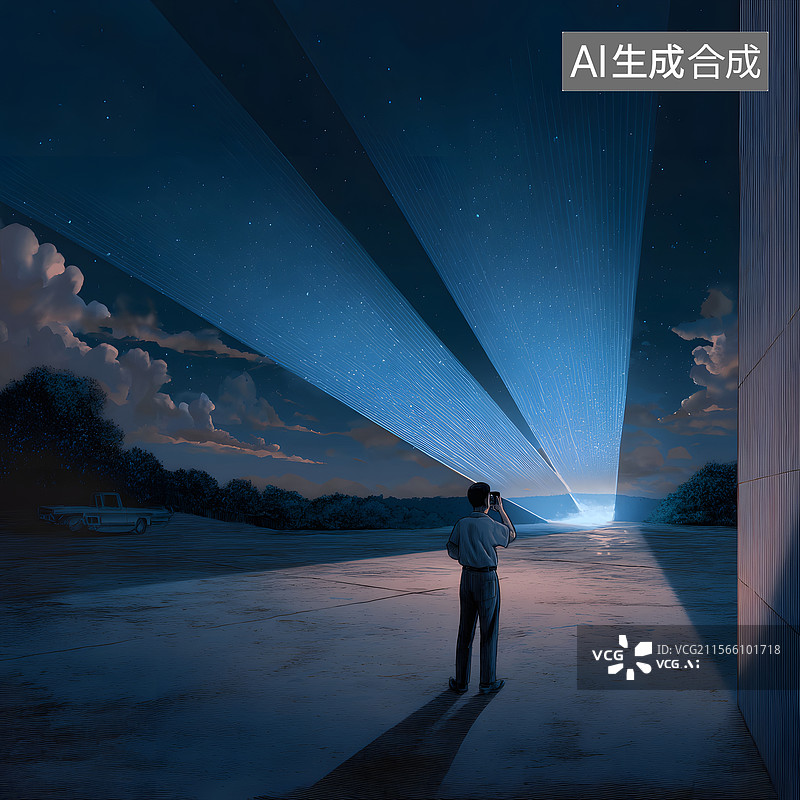 【AI数字艺术】压弯一束光图片素材