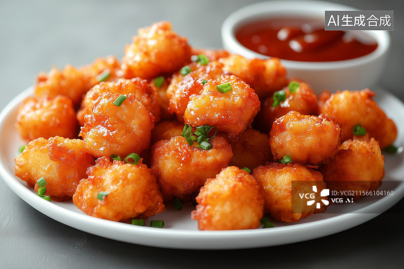 【AI数字艺术】糖醋肉溜肉段炒菜图片素材