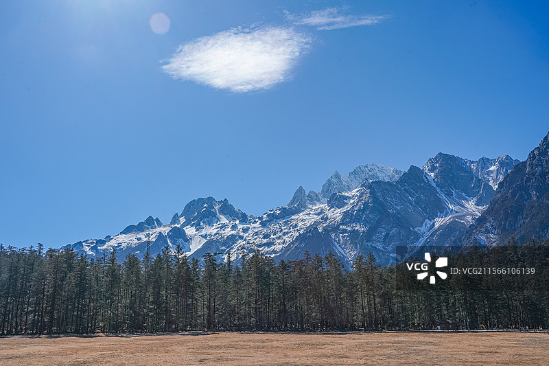 丽江-玉龙雪山国家风景名胜区-云杉坪图片素材