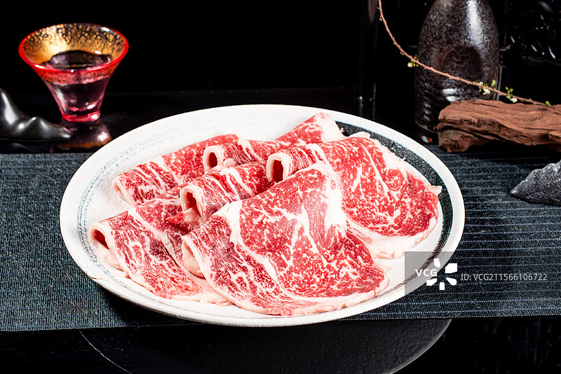 日式雪花和牛烧肉图片素材