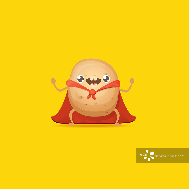 搞笑可爱的卡通土豆剪贴画图片素材