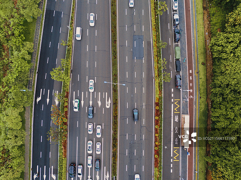 城市公路鸟瞰图图片素材