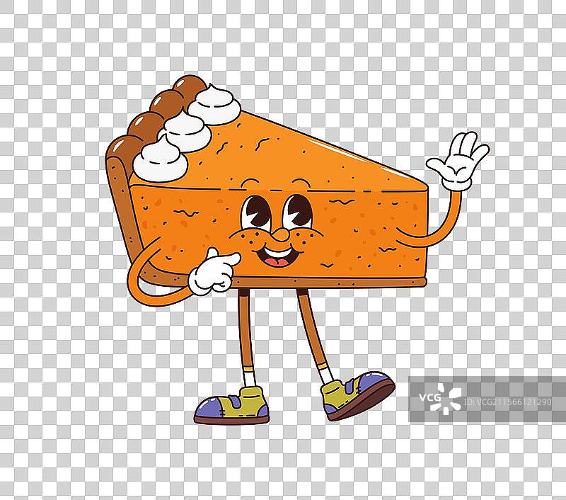 复古风格的卡通摇滚海绵蛋糕甜点角色图片素材