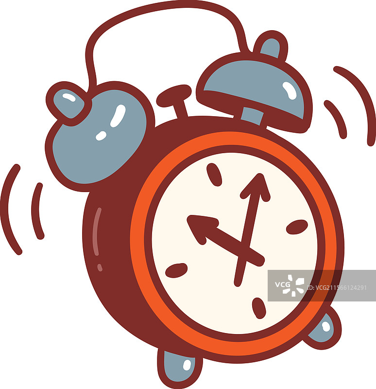 可爱的闹钟图标颜色图片素材