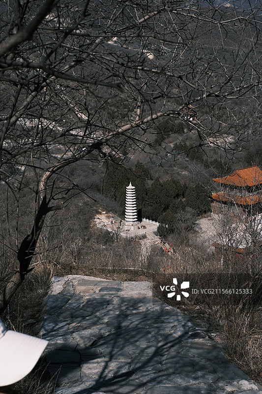 北京药师寺白塔图片素材