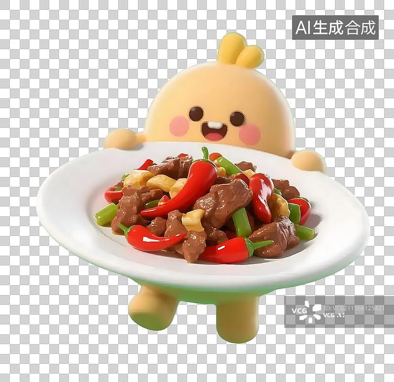 【AI数字艺术】【免抠】辣椒炒肉图片素材