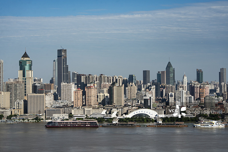 长江远眺武汉科学技术馆图片素材