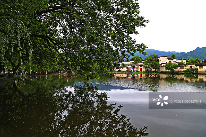5A级景区安徽黄山市宏村风光图片素材