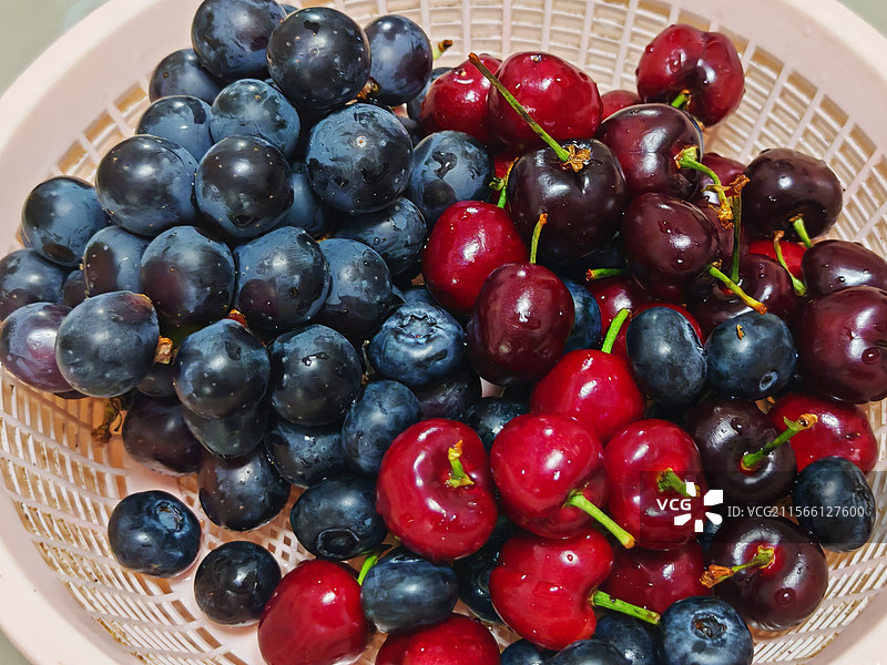 水果葡萄樱桃图片素材