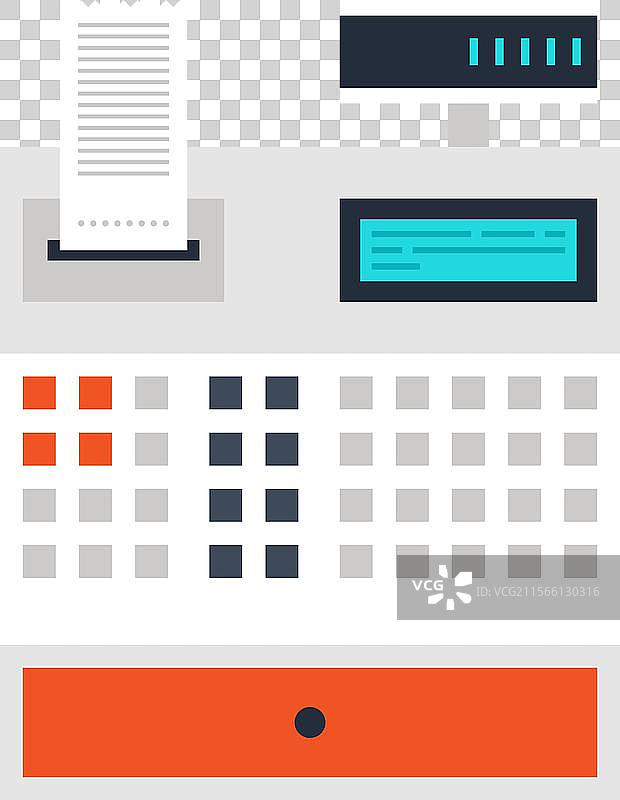 结账扁平网页图标概念图片素材