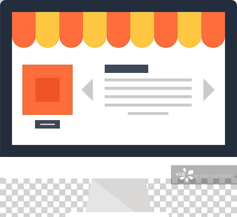 在线市场扁平网页图标概念图片素材