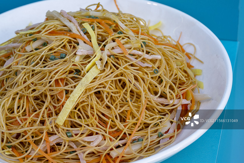 浙江美食 嵊州炒榨面图片素材