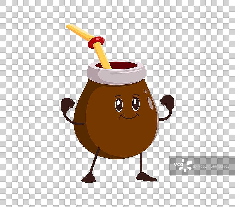 马黛茶葫芦饮料，搞笑的酷炫角色图片素材