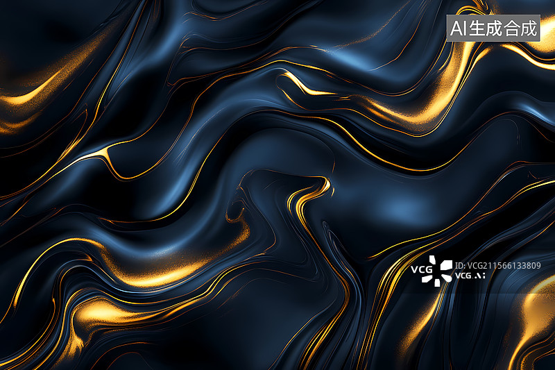 【AI数字艺术】抽象流淌的大理石纹理背景图片素材