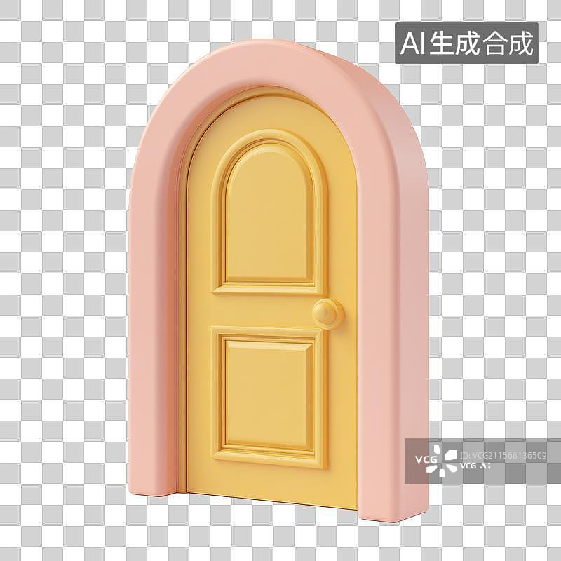 【AI数字艺术】3D卡通立体门通道入口元素图片素材