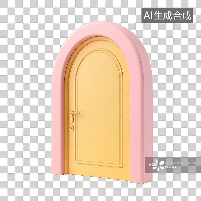 【AI数字艺术】3D卡通立体门通道入口元素图片素材