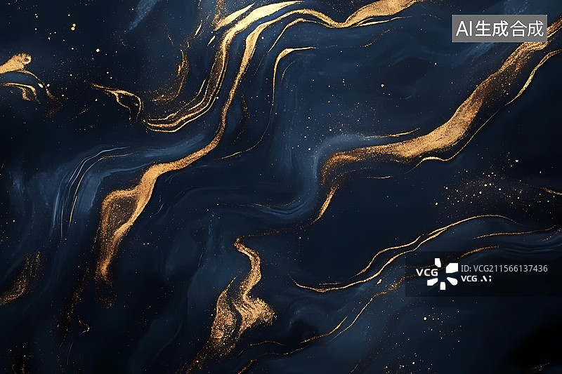 【AI数字艺术】抽象流淌的大理石纹理背景图片素材