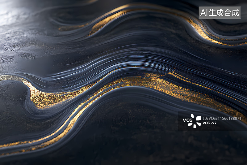 【AI数字艺术】抽象流淌的大理石纹理背景图片素材