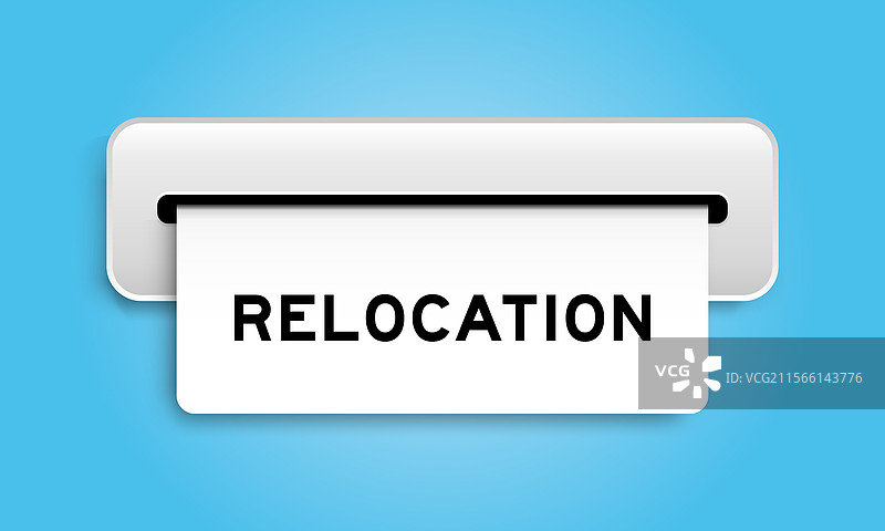 白色优惠券横幅，上面写着“搬迁来自”图片素材