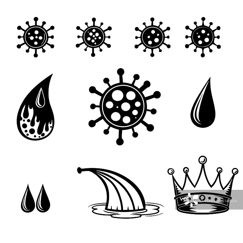 液滴轮廓图标图片素材