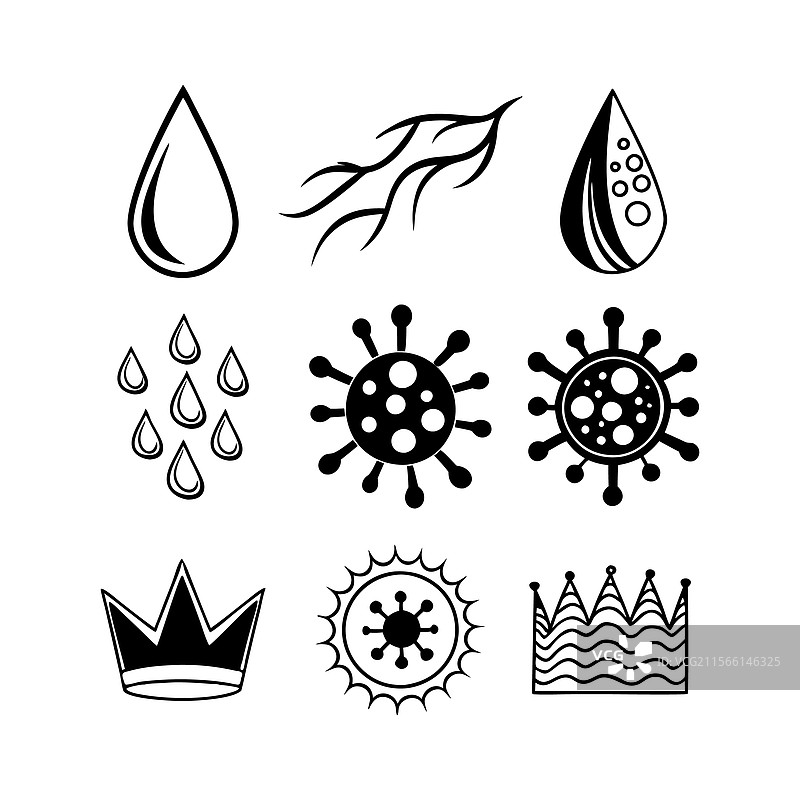 液滴轮廓图标图片素材