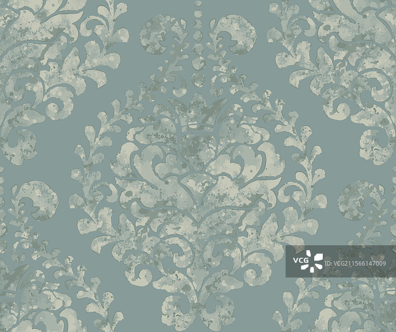 大马士革无缝水彩图案元素图片素材