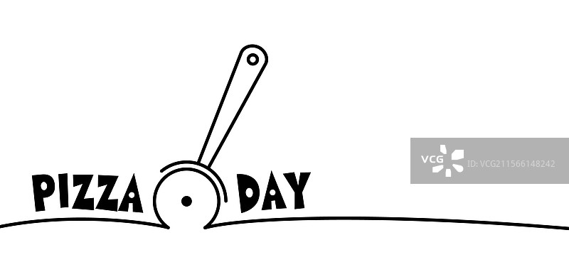 卡通披萨刀带手柄的披萨切割器图片素材