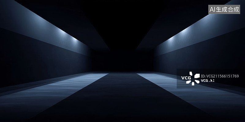 【AI数字艺术】暗室中的光影效果图片素材