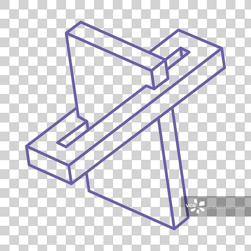 不可能的形状神圣几何图形光学标志图片素材