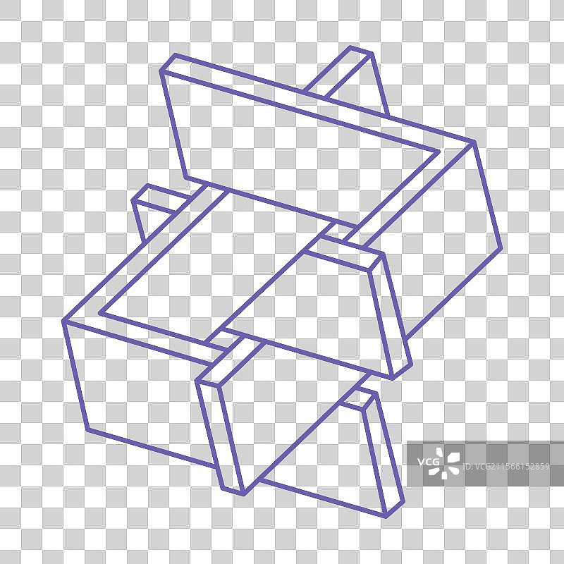 不可能形状的光学艺术标志图片素材