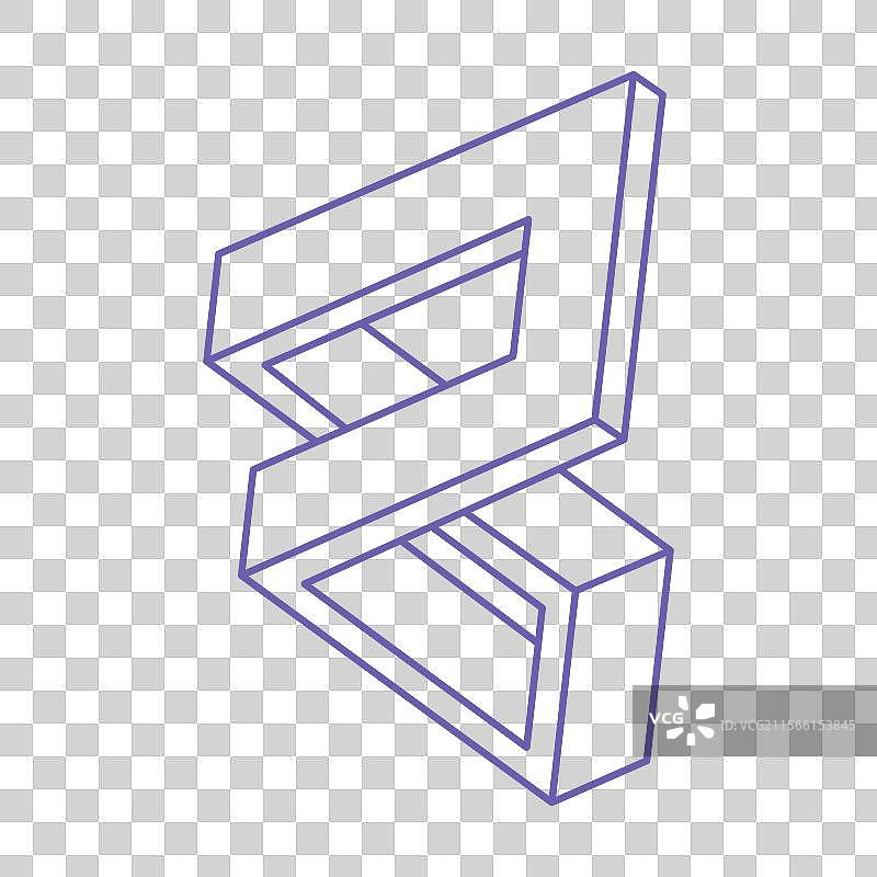 不可能的形状光学错觉图形图片素材