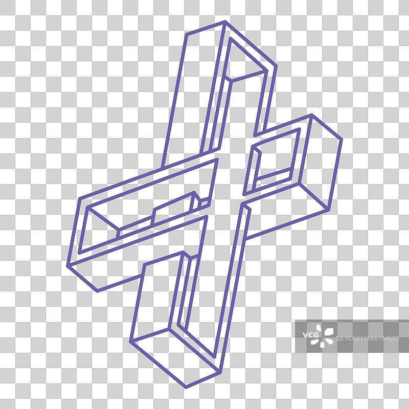 不可能的形状 神圣几何 光学艺术图片素材