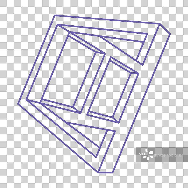 不可能的形状 神圣几何 光学艺术图片素材