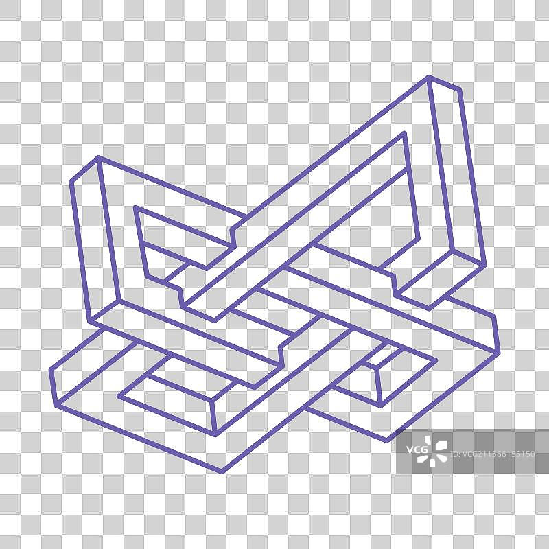 现代标志 不可能的形状 视觉错觉图片素材